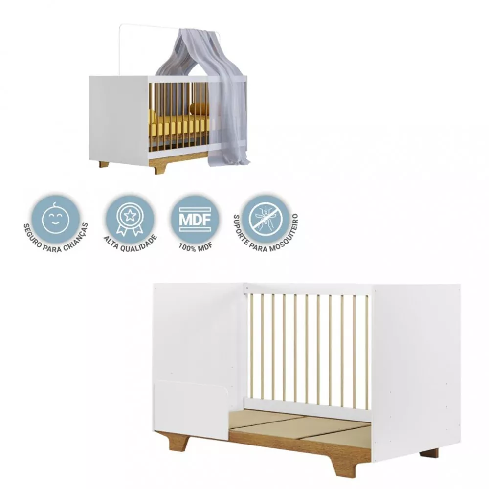 Image 4 of 7 of Berço Mini Cama Flocos Tigus Baby
