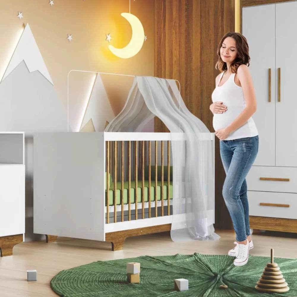 Image 6 of 7 of Berço Mini Cama Flocos Tigus Baby