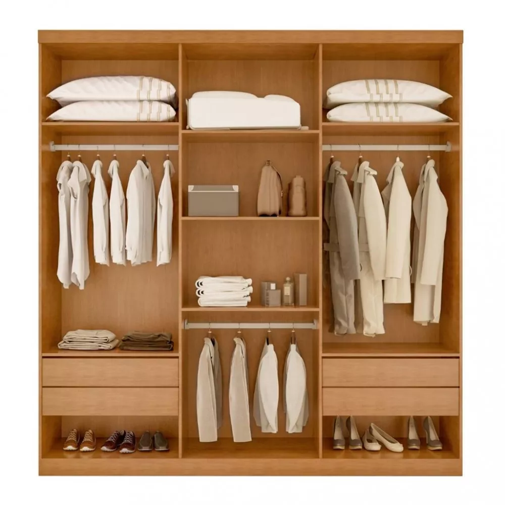 Guarda Roupa Casal 6 Portas 4 Gavetas Riviera Rufato