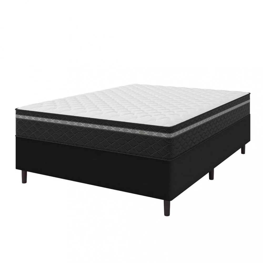 Cama Box Casal 138cm Molas Ensacadas Bari 2Cen Umaflex