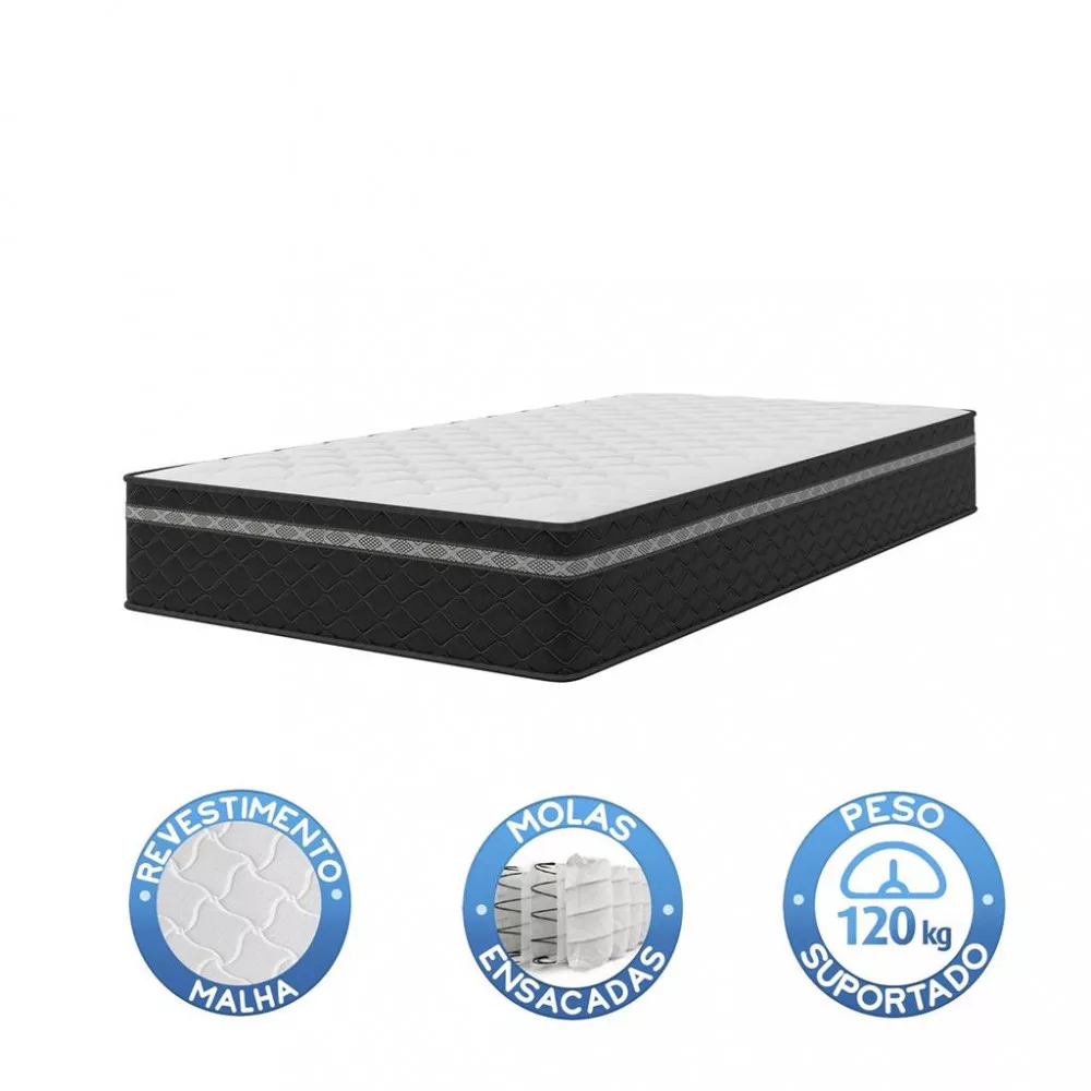 Colchão Solteiro 88cm Molas Ensacadas Bari Umaflex