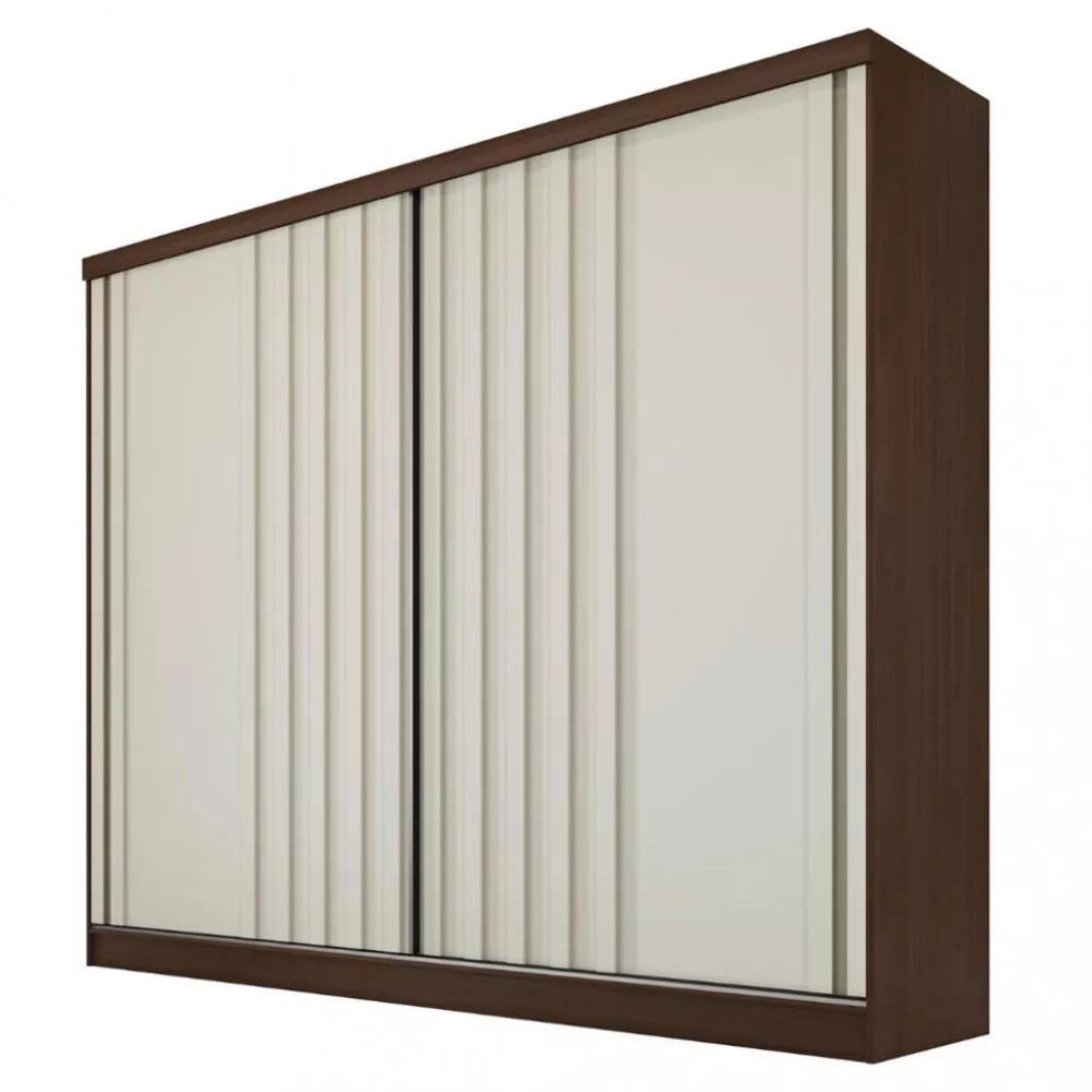 Guarda Roupa Casal Ripado 2 Portas de Correr 100 MDF Galati Made Marcs