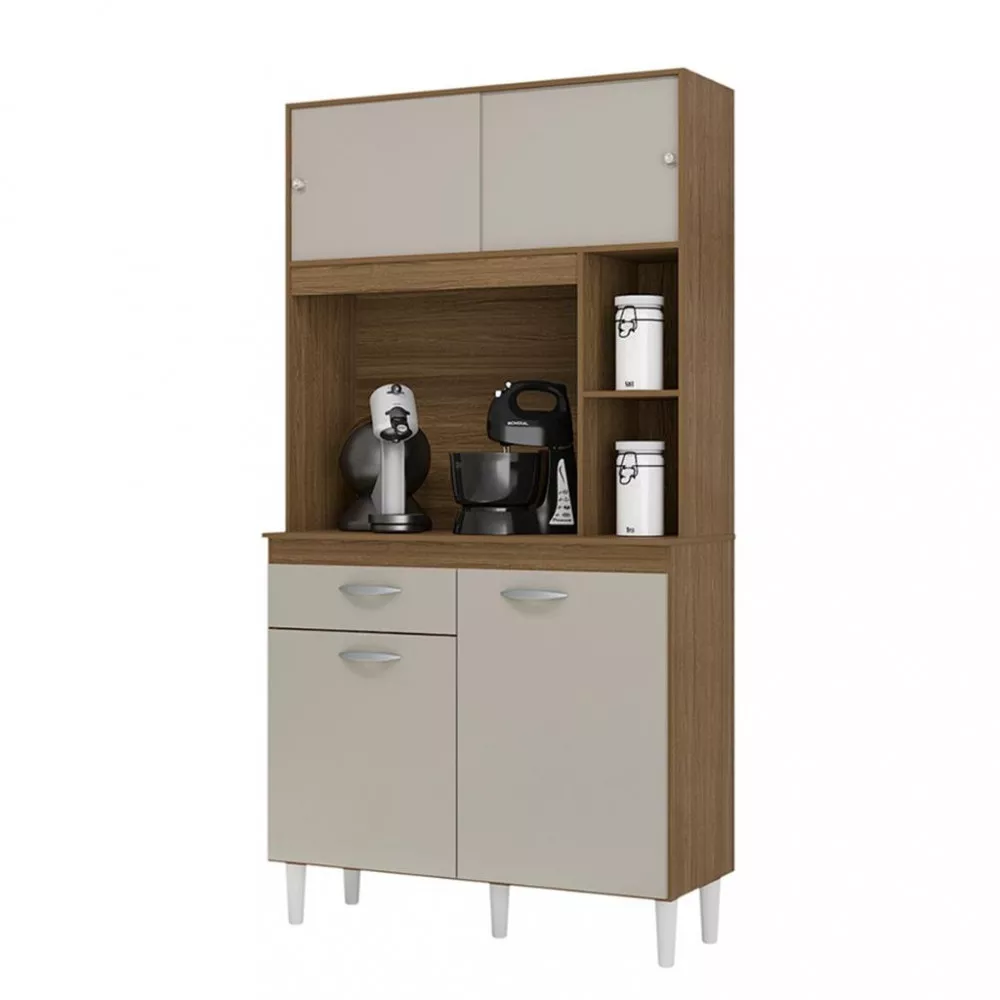 Cozinha Compacta 4 Portas 1 Gaveta com Tampo Duda Poquena