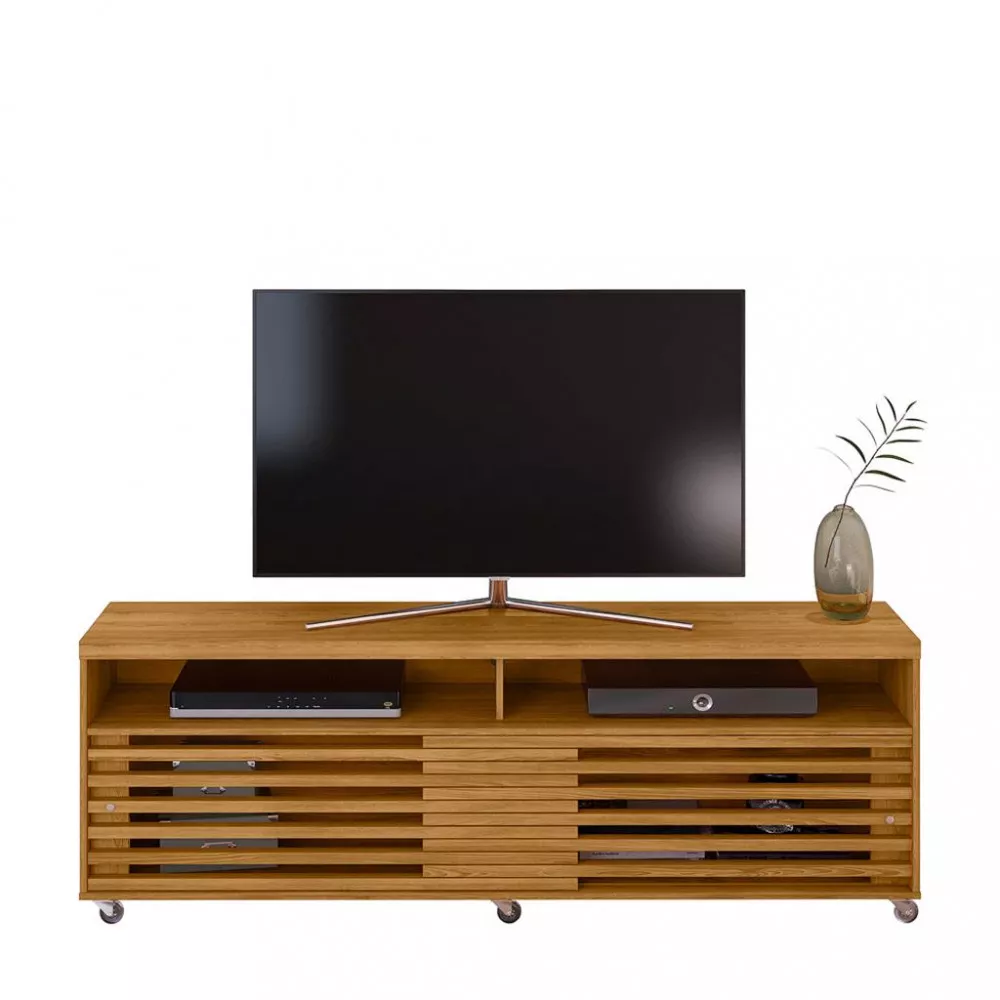 Rack para TV até 65 Polegadas 2 Portas de Correr com Rodízios Cross Frizz Madetec