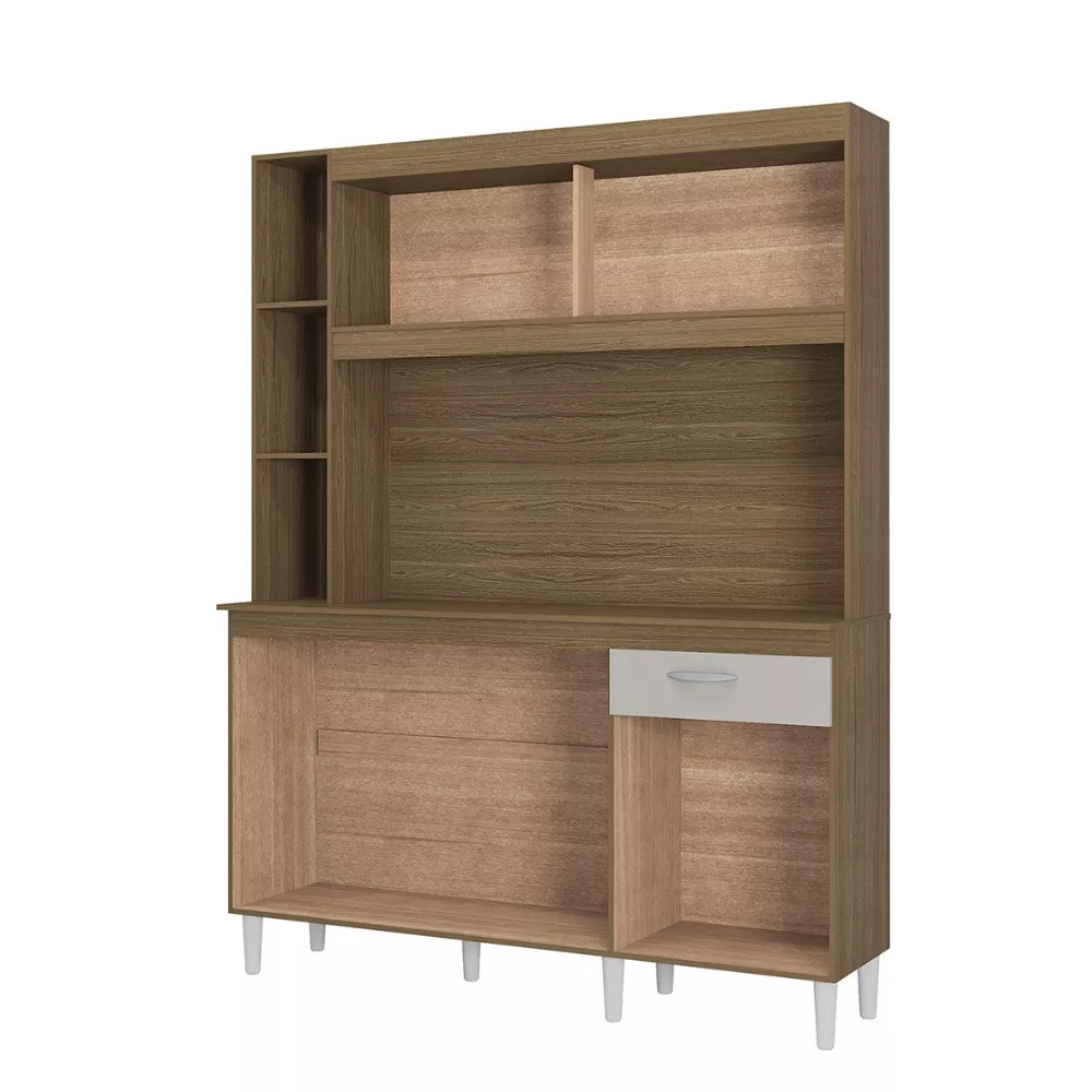Cozinha Compacta 5 Portas 1 Gaveta com Tampo Duda Poquema