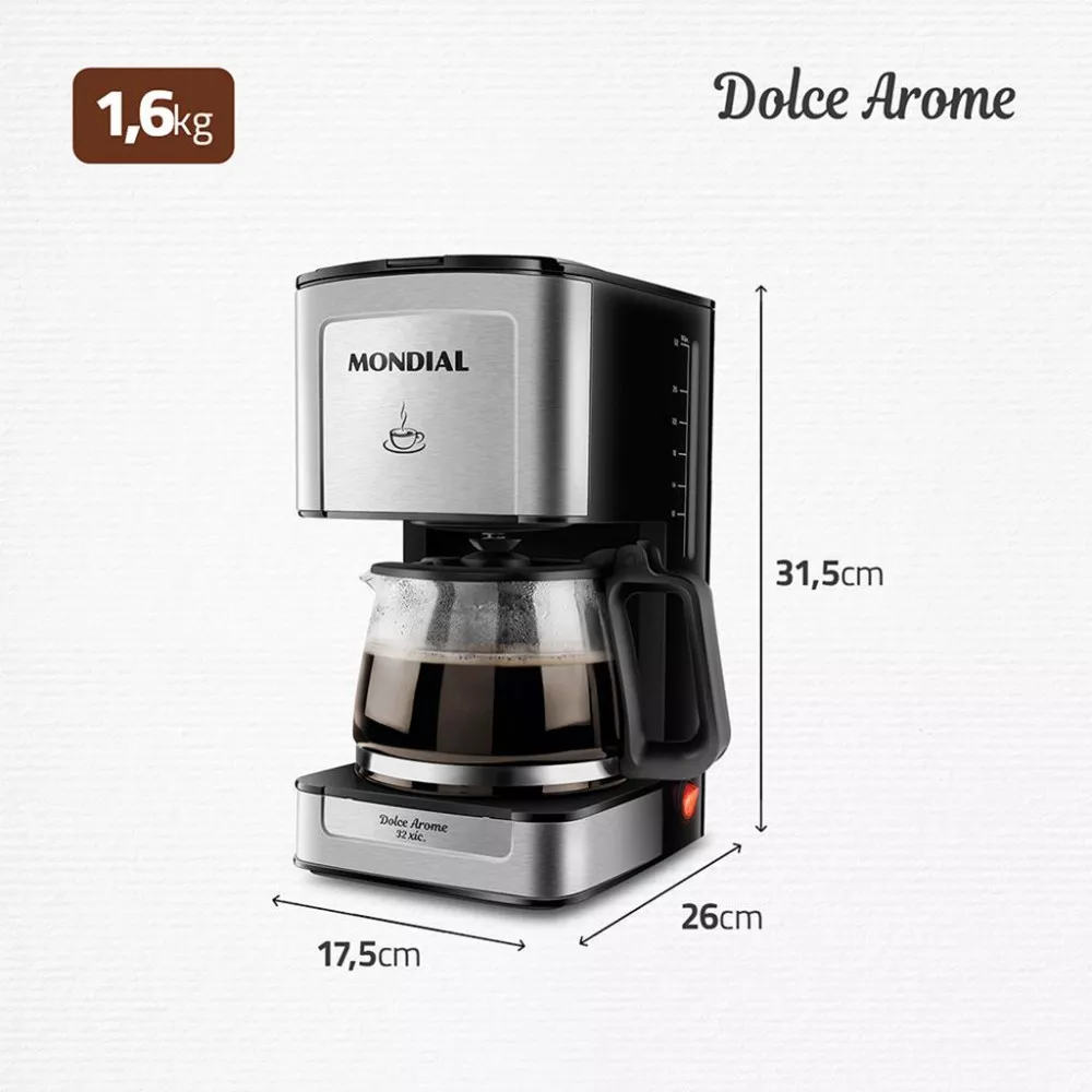 Image 5 of 6 of Cafeteira Elétrica Mondial Dolce Arome C-44-32X-SI