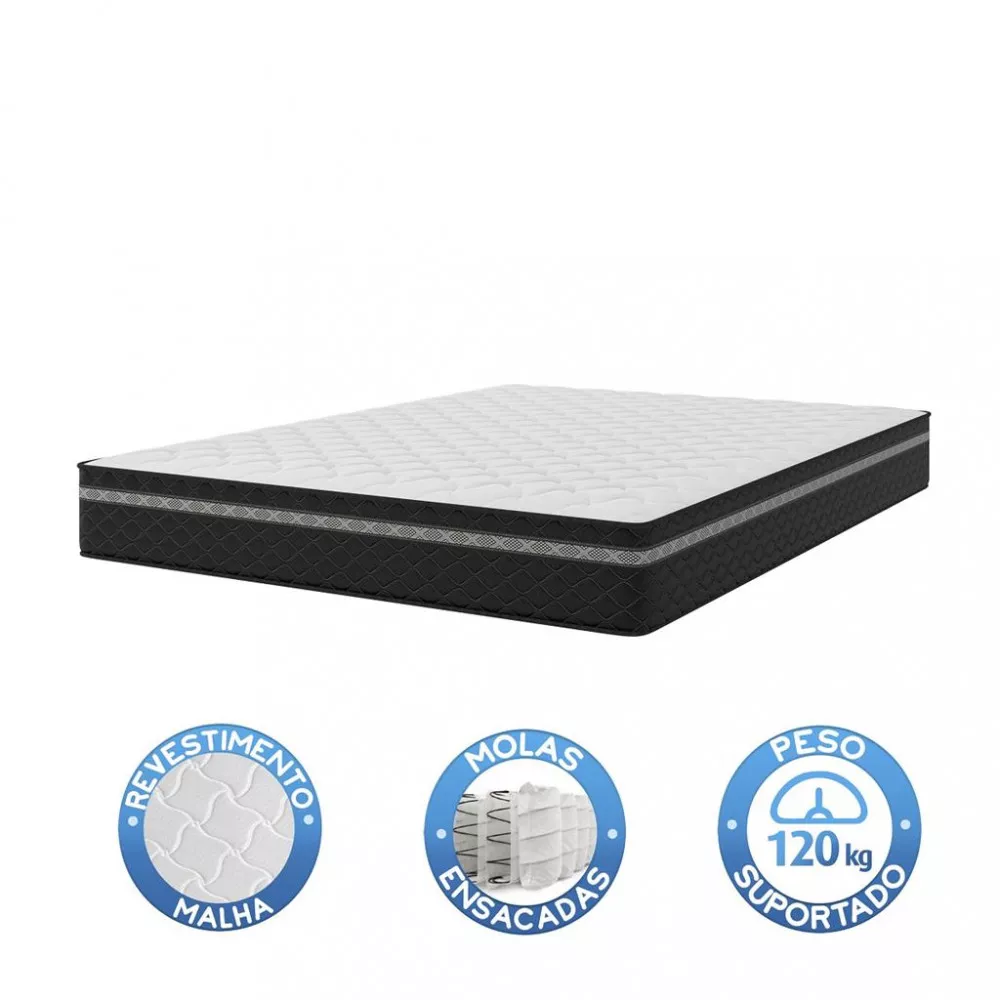 Colchão Queen 158cm Molas Ensacadas Bari Umaflex