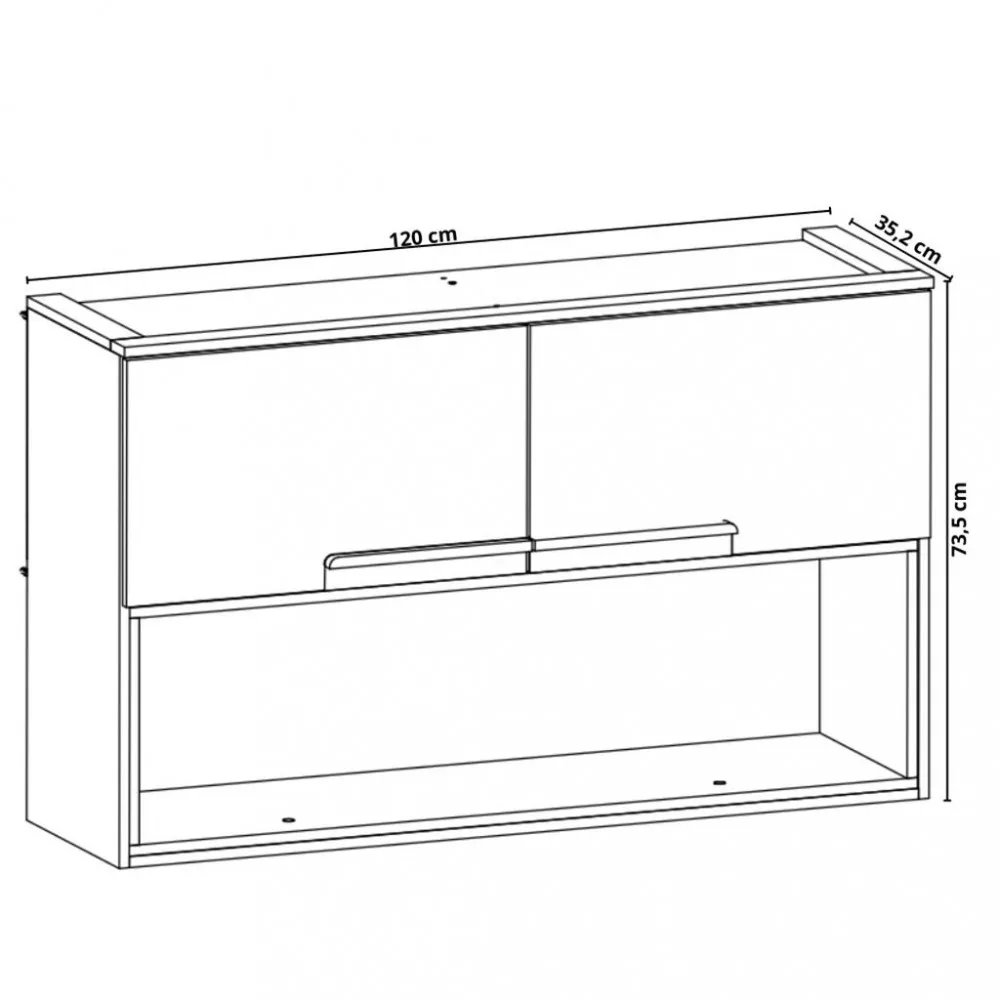 Armario Aereo 2 Porta Manhattan Herval