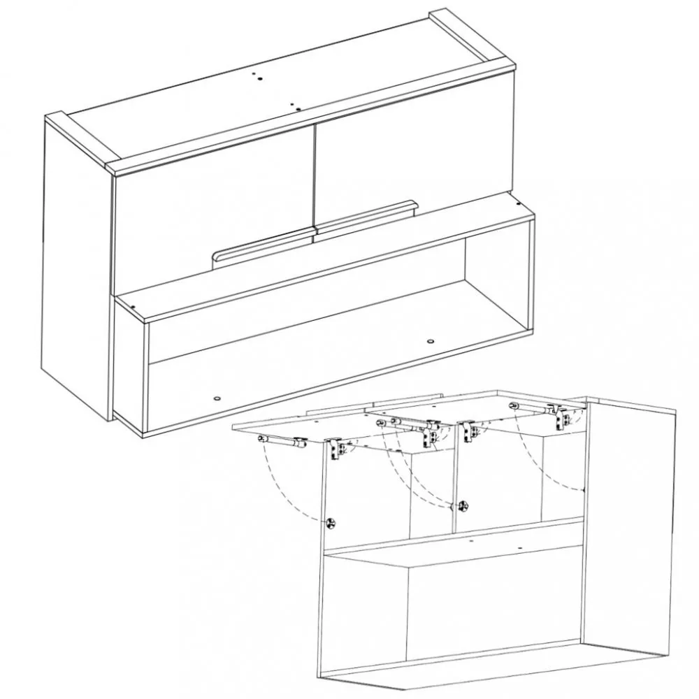 Armario Aereo 2 Porta Manhattan Herval