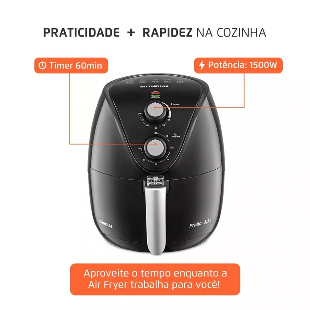 Fritadeira Elétrica Air Fryer Mondial AF-31 3,5L