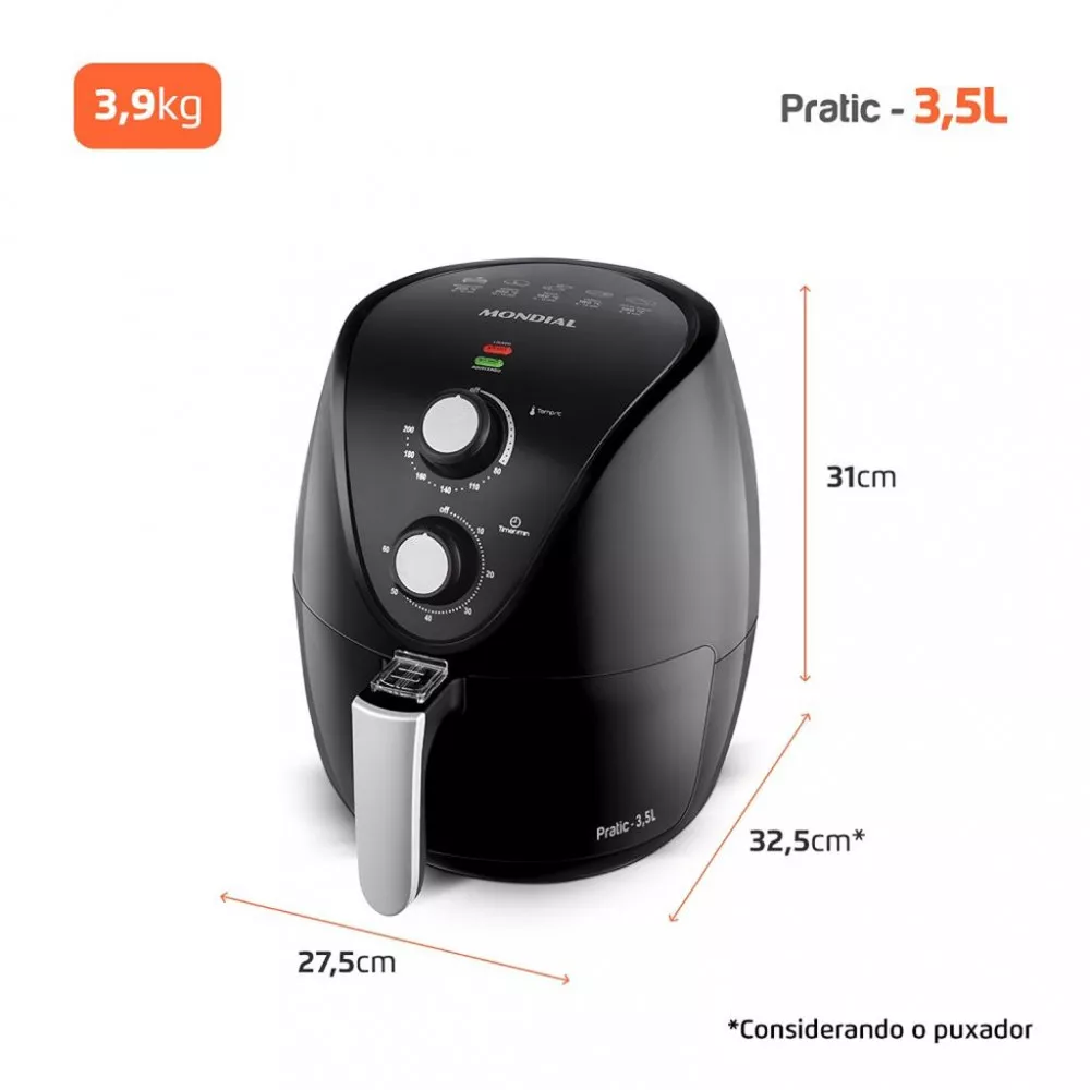 Fritadeira Elétrica Air Fryer Mondial AF-31 3,5L