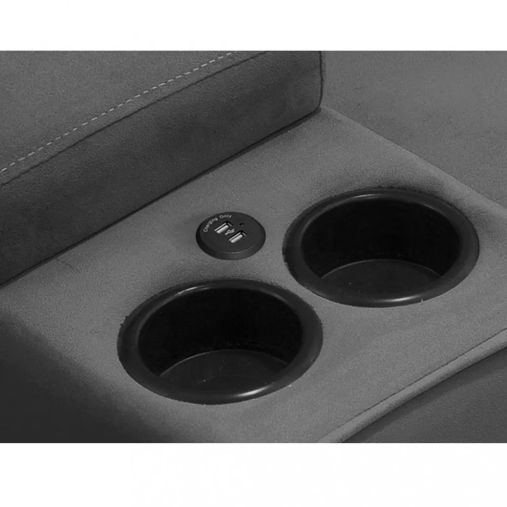 Image 3 of 4 of Sofá 3 Lugares Retrátil Reclinável com USB Veludo 210cm Munique Ferguile