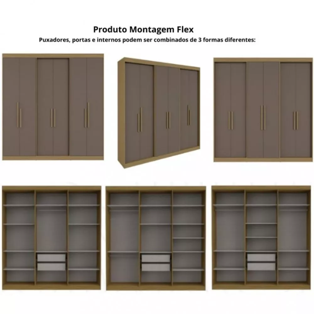 Guarda Roupa Casal 6 Portas PH1804 Herval