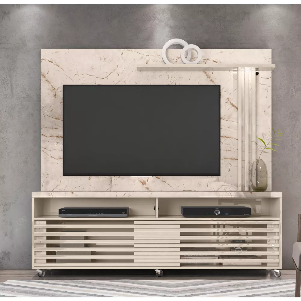 Rack com Painel para TV até 60 Polegadas com LED 2 Portas Frizz Madetec