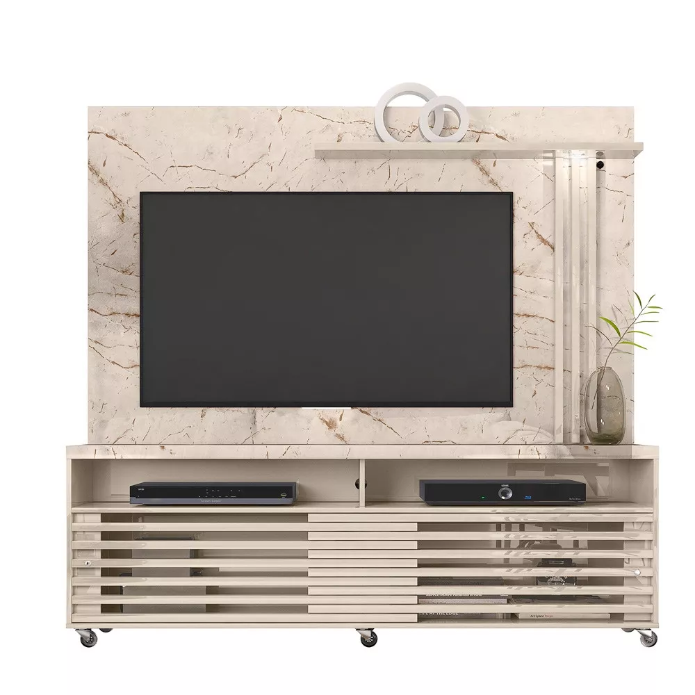 Rack com Painel para TV até 60 Polegadas com LED 2 Portas Frizz Madetec