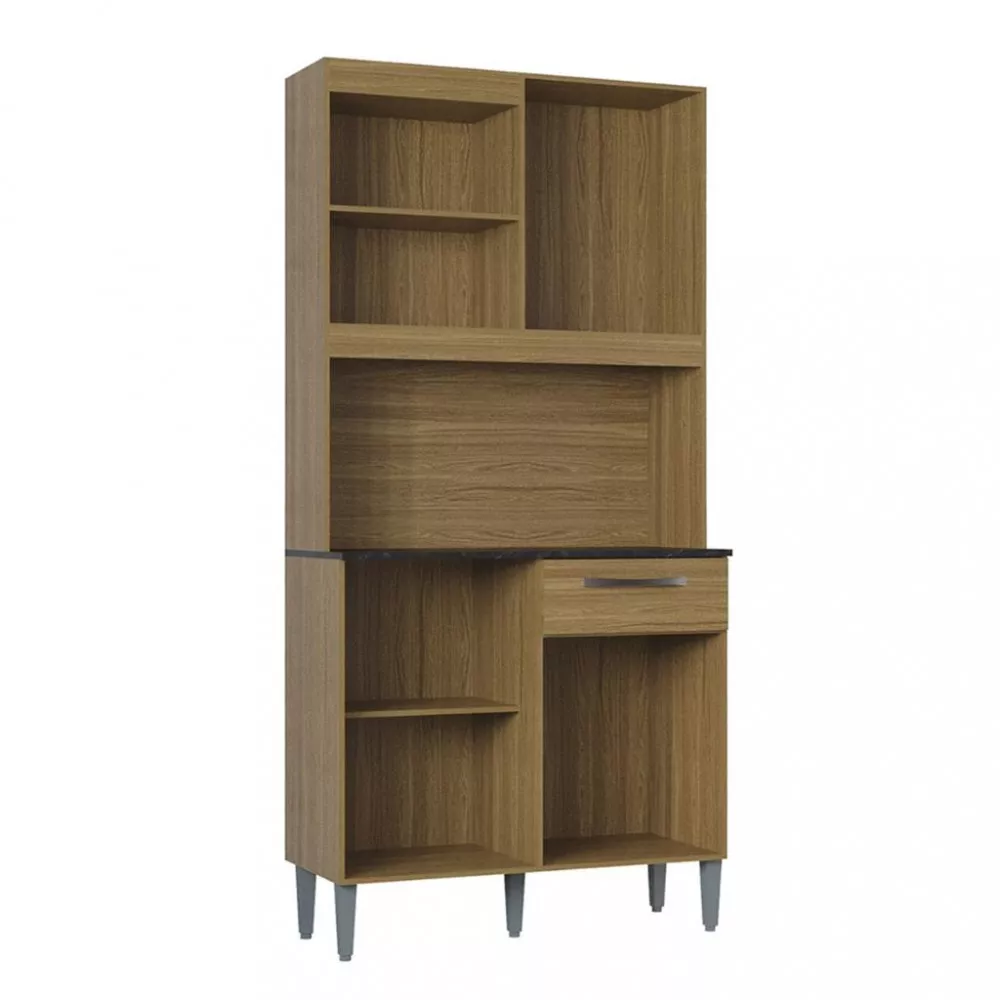 Cozinha Compacta 4 Portas 1 Gaveta 90cm Livia Poquema