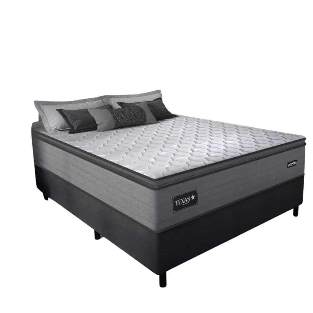 Cama Box Casal 138cm Molas Ensacadas Texas Gazin