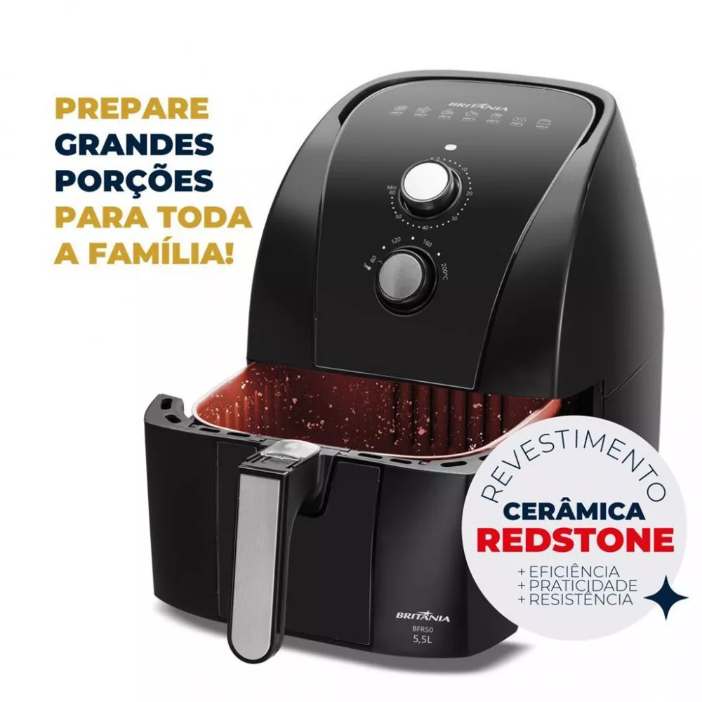 Fritadeira Elétrica Air Fryer Britânia 5,5L BFR50