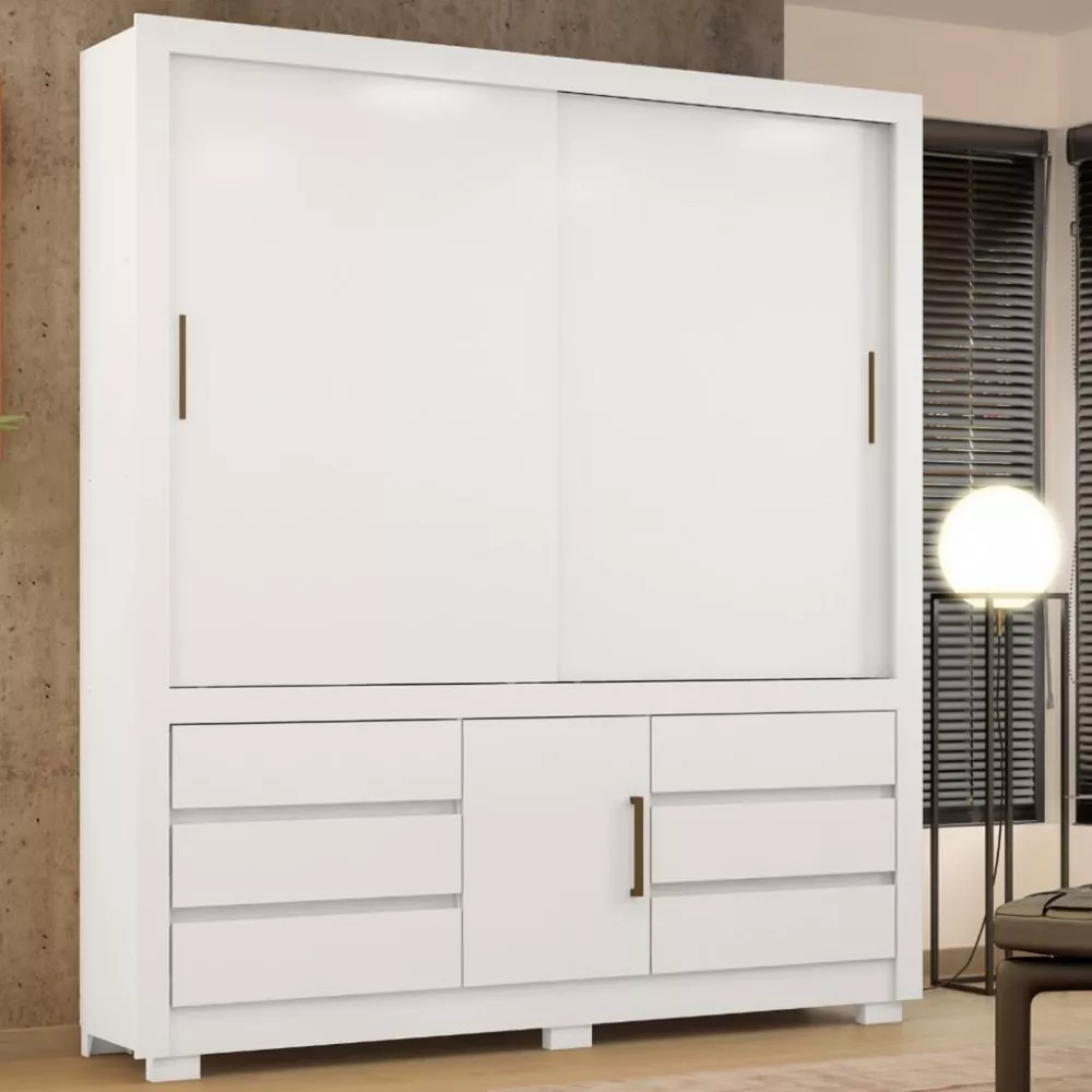 Image 0 of 5 of Guarda Roupa Casal 3 Portas 6 Gavetas Flex Arbo Demobile