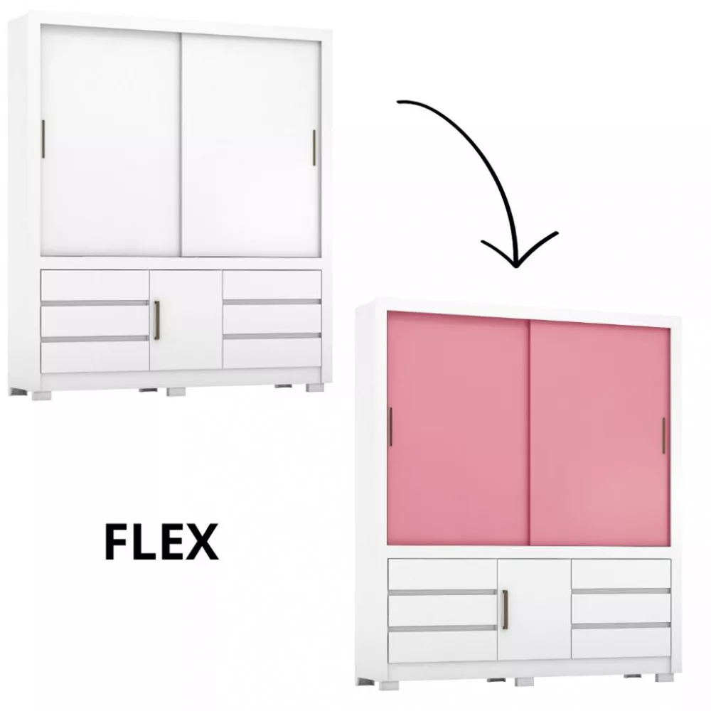 Image 2 of 5 of Guarda Roupa Casal 3 Portas 6 Gavetas Flex Arbo Demobile