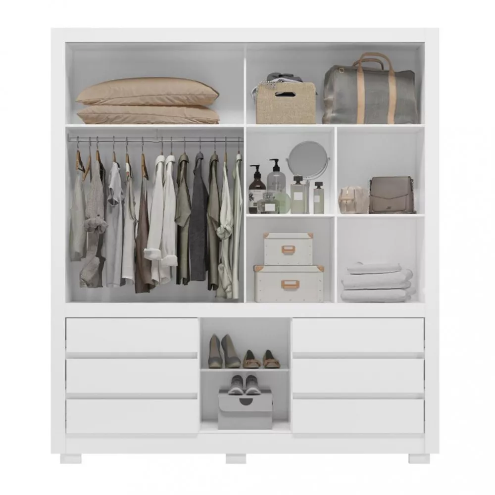 Image 3 of 5 of Guarda Roupa Casal 3 Portas 6 Gavetas Flex Arbo Demobile