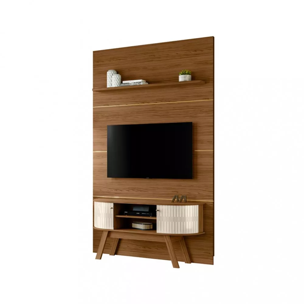 Rack com Painel para TV até 65 Polegadas 2 Portas com Pés Silverstone Madetec