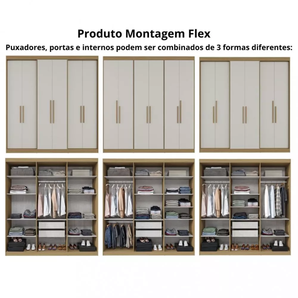 Guarda Roupa Casal 6 Portas PH1804 Herval