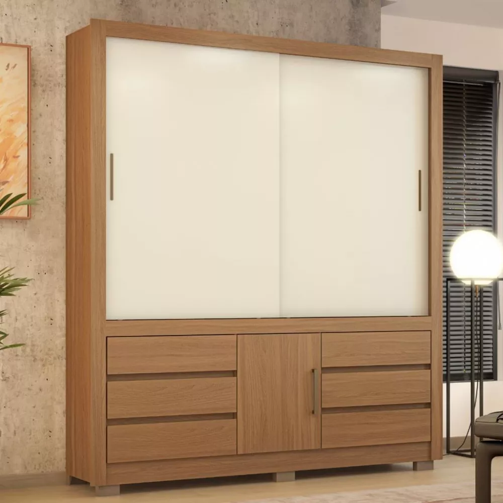 Image 0 of 4 of Guarda Roupa Casal 3 Portas 6 Gavetas Arbo Demobile