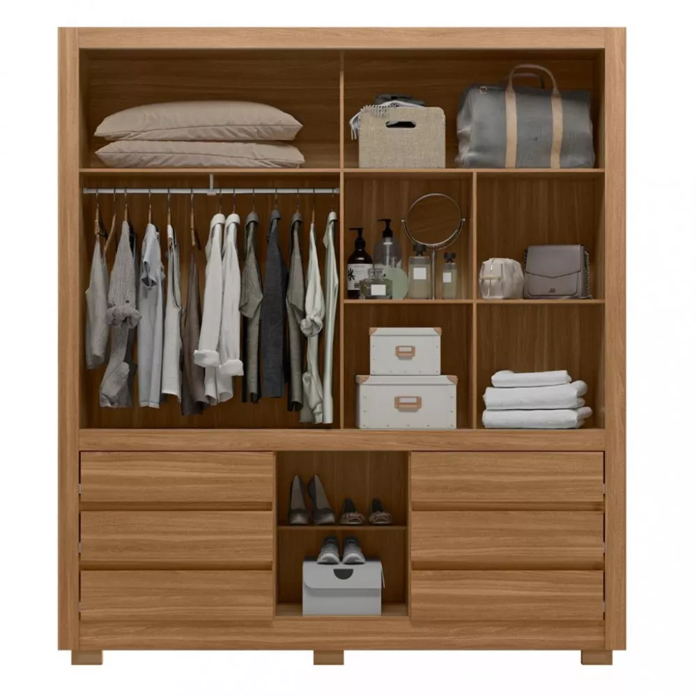 Image 2 of 4 of Guarda Roupa Casal 3 Portas 6 Gavetas Arbo Demobile