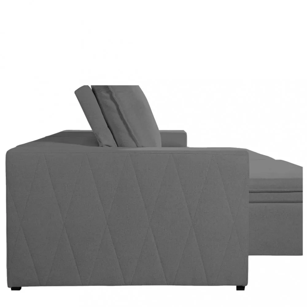 Sofá 3 Lugares Retrátil Reclinável com Massageador 230cm Boucle Daniela Takei