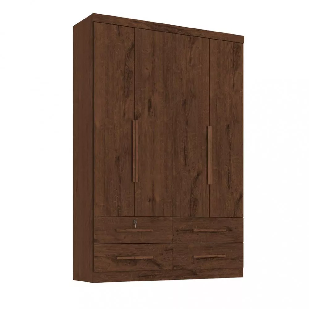 Guarda Roupa Solteiro 4 Portas 4 Gavetas Maximus Plus II Zanzini