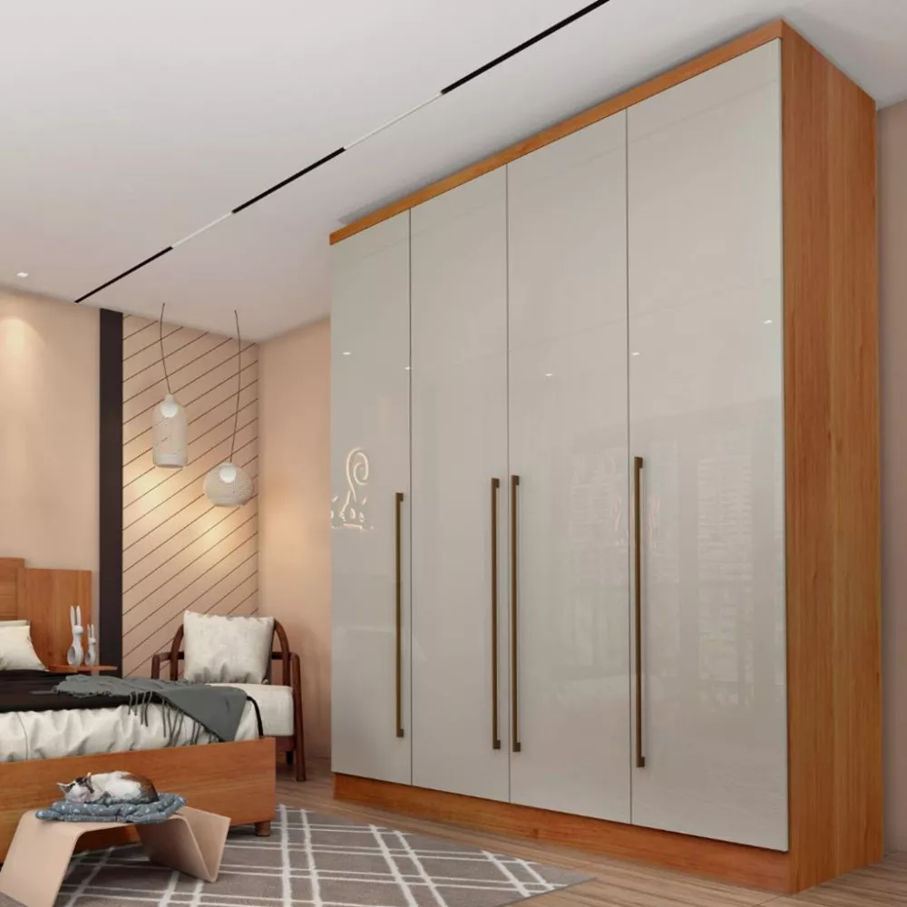 Guarda Roupa Solteiro 4 Portas 4 Gavetas Sevilla Tcil