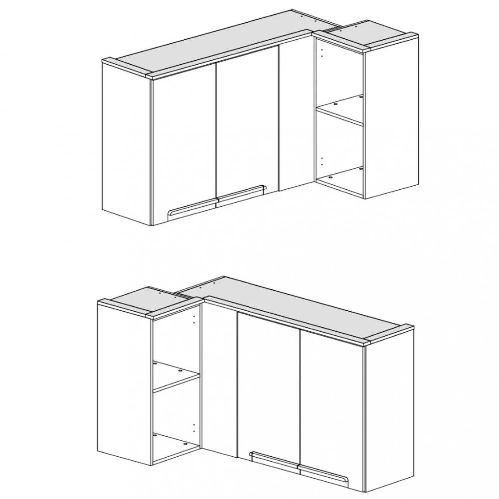Armário Aéreo Canto 2 Portas Manhattan Herval