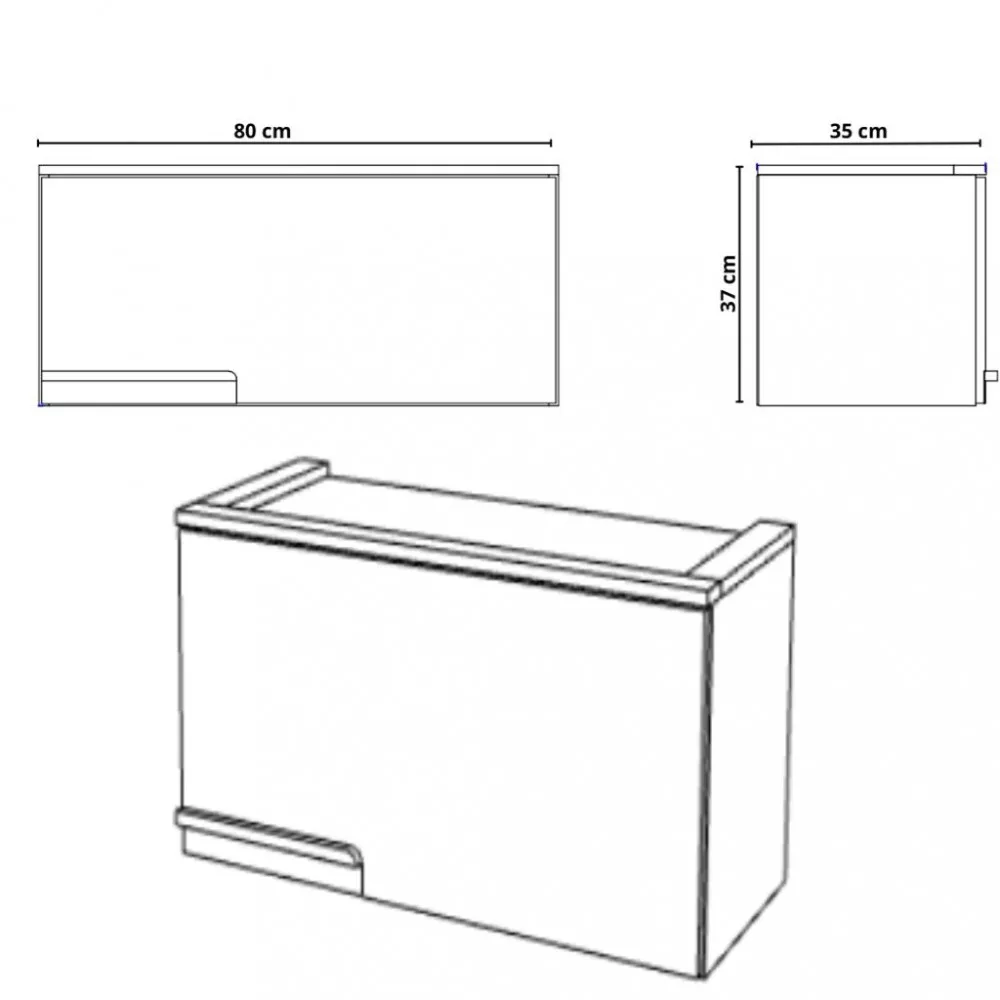 Armario Aereo 1 Porta 80cm Manhattan Herval