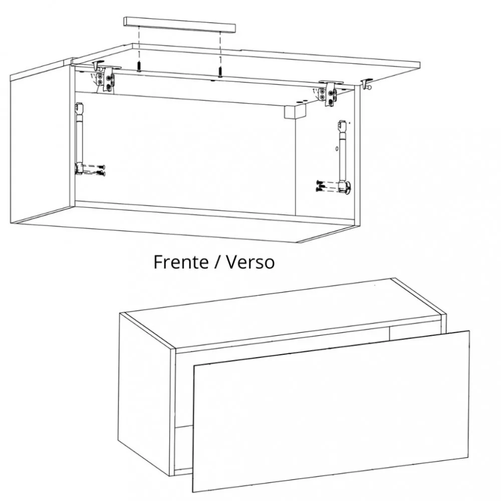 Armario Aereo 1 Porta 80cm Manhattan Herval