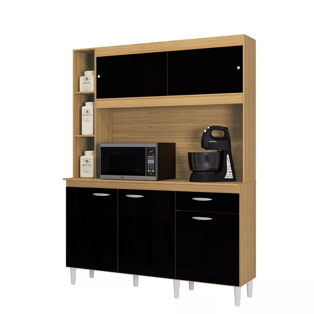 Cozinha Compacta 5 Portas 1 Gaveta com Tampo Duda Poquema