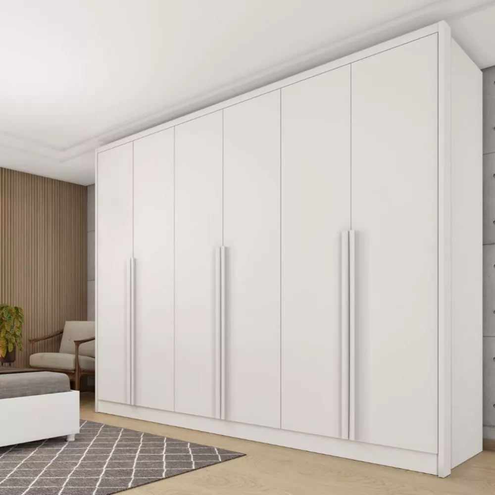 Guarda Roupa Casal 6 Portas 100 MDF Realeza Tcil