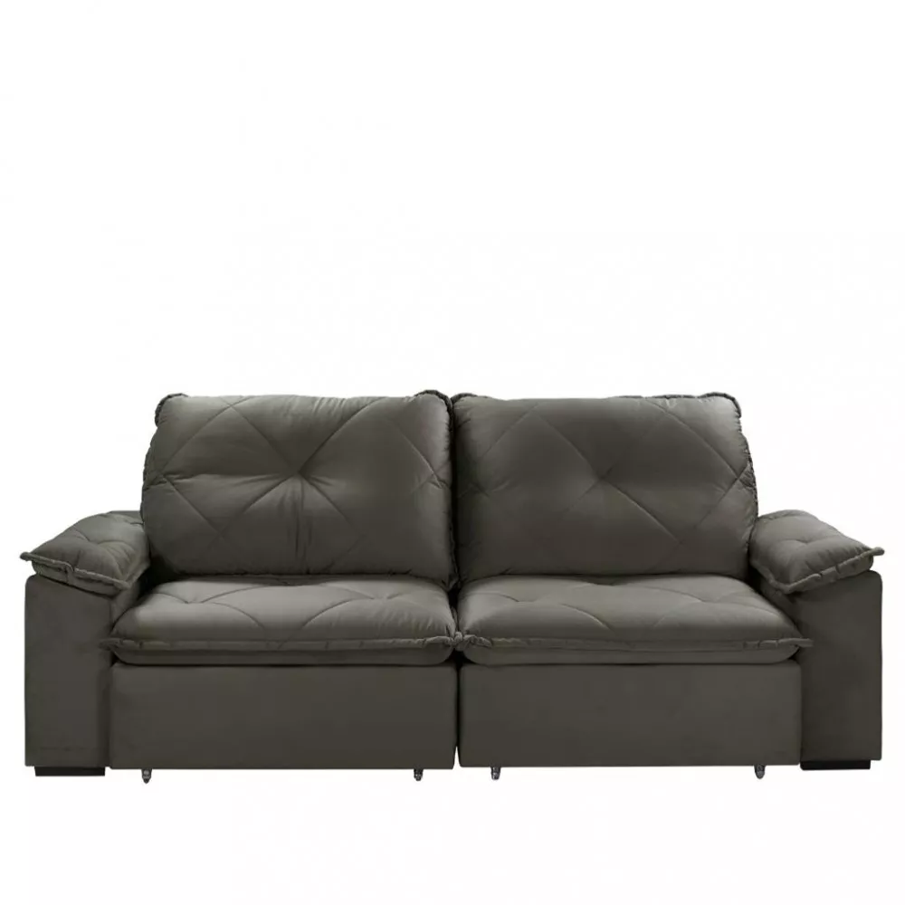 Sofá 4 Lugares Retrátil Reclinável 250cm Veludo Sakura Takei
