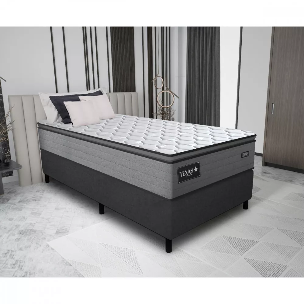 Cama Box Solteiro 88cm Molas EnsacadasTexas Gazin