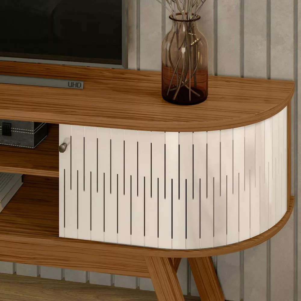 Rack para TV até 75 Polegadas 2 Portas com Pés Valência Madetec