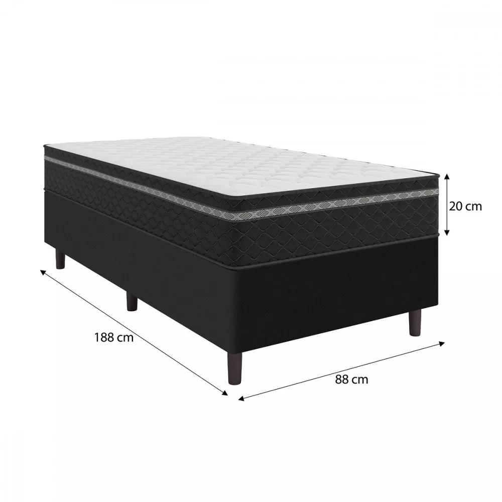 Cama Box Solteiro 88cm Moals Ensacadas Bari 2Cen Umaflex