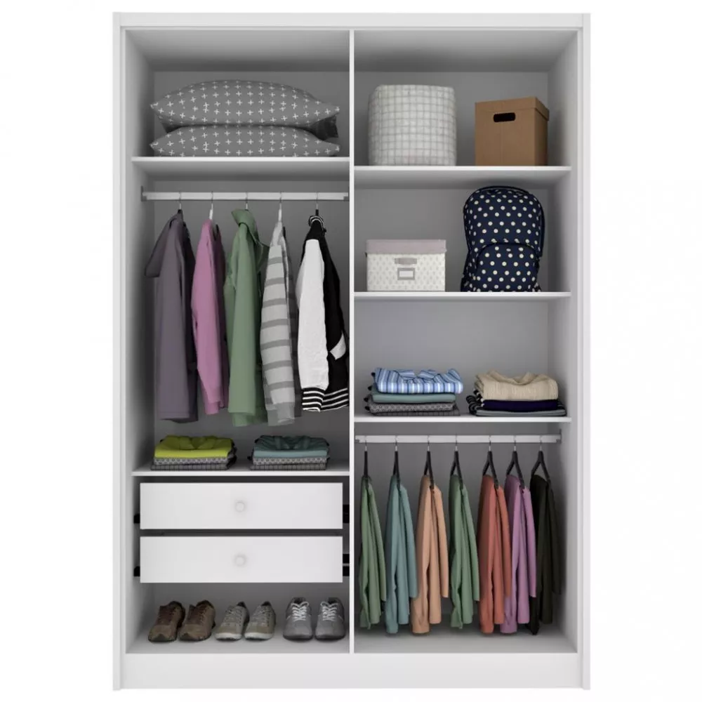 Guarda Roupa Solteiro 4 Portas 100 MDF Dinamarca Tcil