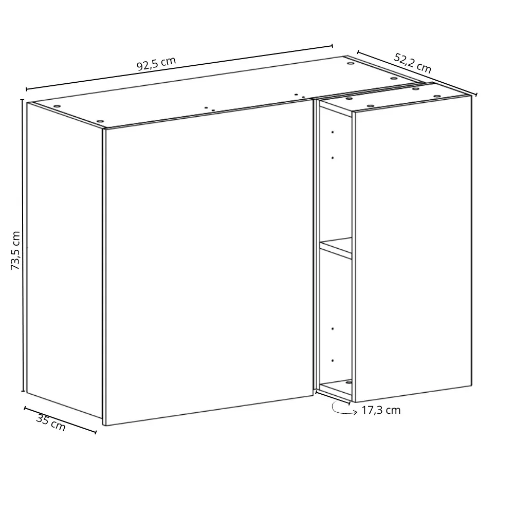 Armario Aereo 1 Porta 92,5cm Denver Herval
