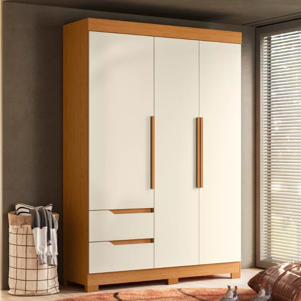 Image 0 of 6 of Guarda Roupa Solteiro 3 Portas 2 Gavetas Vivance Albatroz