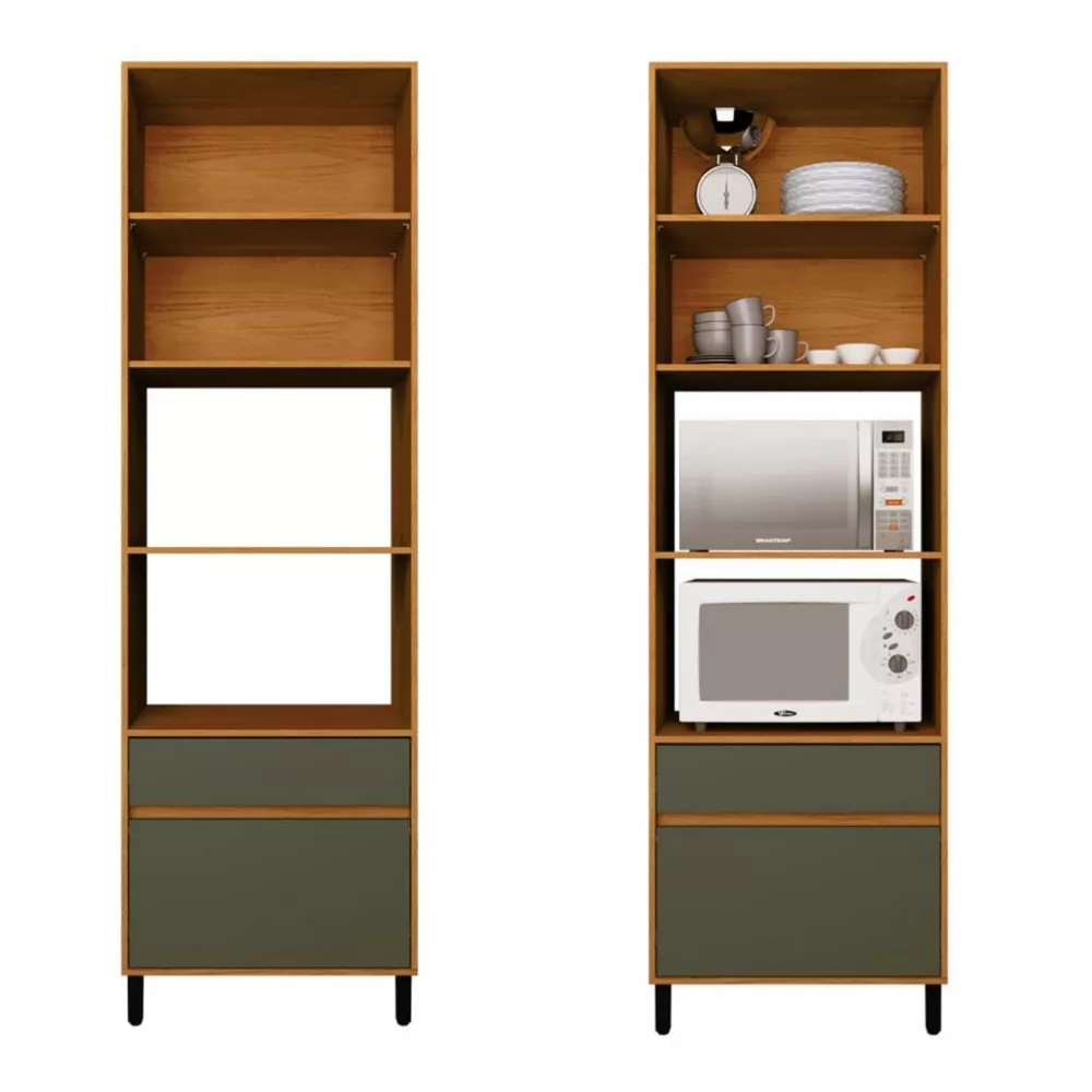 Paneleiro Torre Quente 2 Portas 2 Gavetas 70cm Denver  Herval