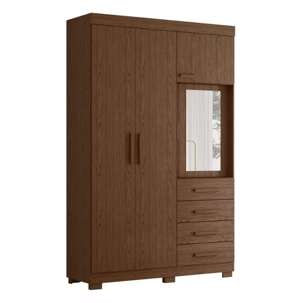 Guarda Roupa Solteiro  4 Portas 4 Gavetas Virtus Albatroz