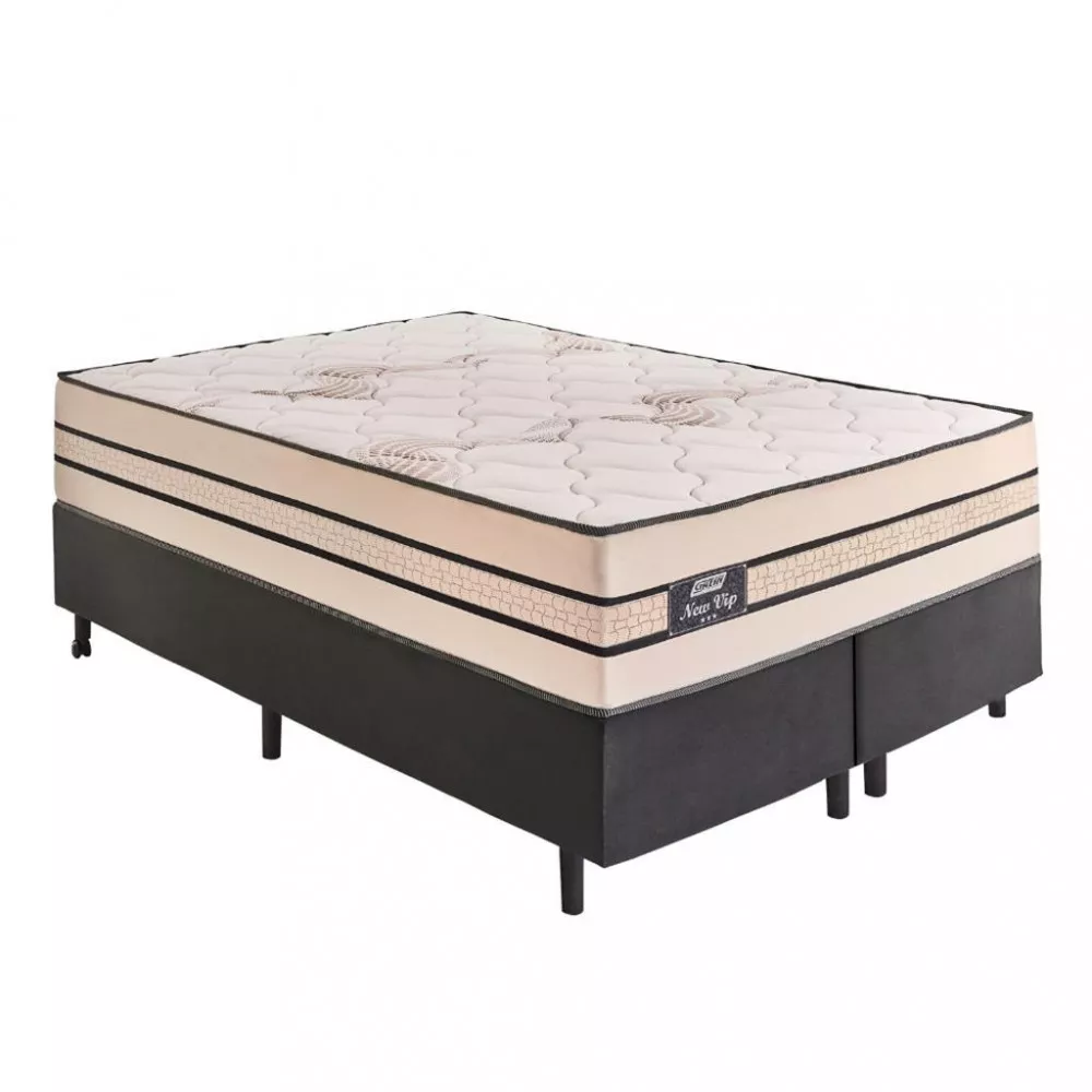 Cama Box Queen 158cm Molas Ensacadas New Vip Gazin