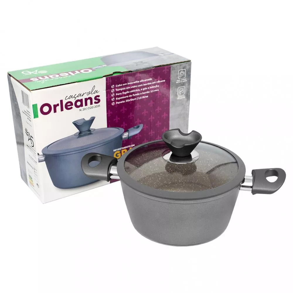Image 0 of 4 of Panela A5 Orleans Granito N°20 com Tampa Com Indução