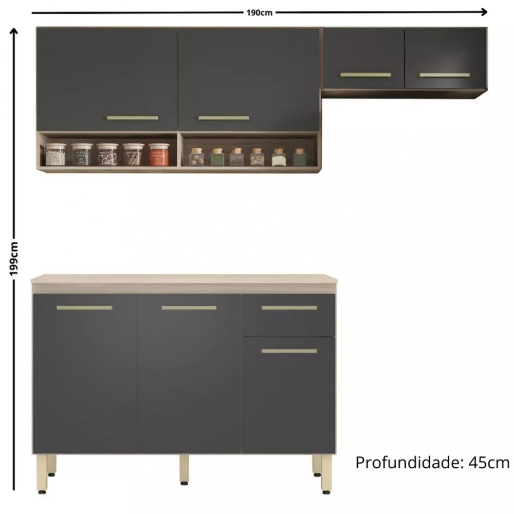 Cozinha Modulada 3 Peças Dama Demobile
