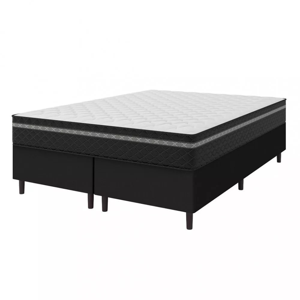 Cama Box Queen 158cm Molas Ensacadas Bari 2Cen Umaflex